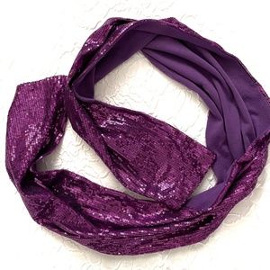 Purple Sequins Scarf